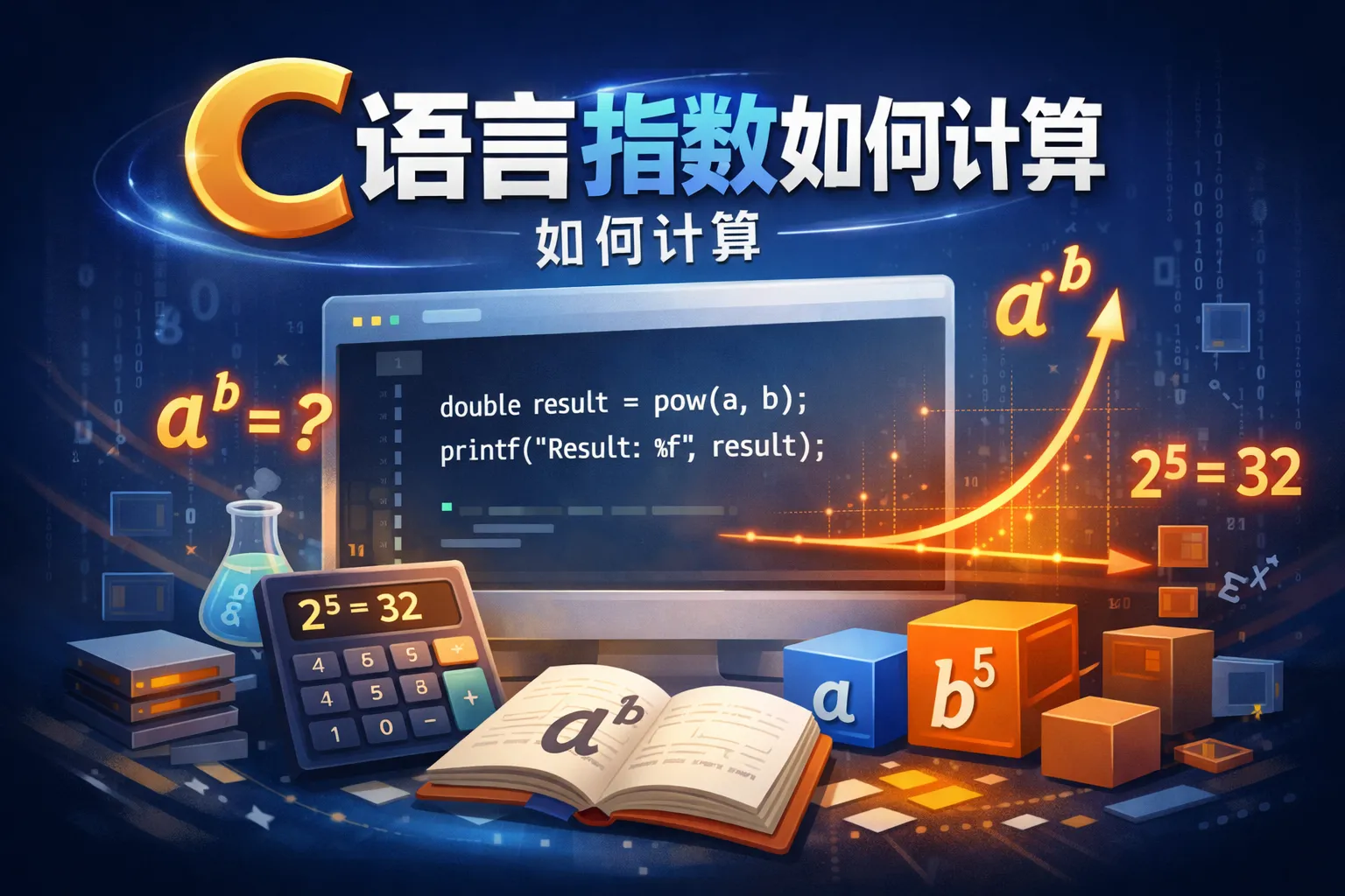 c语言指数如何计算