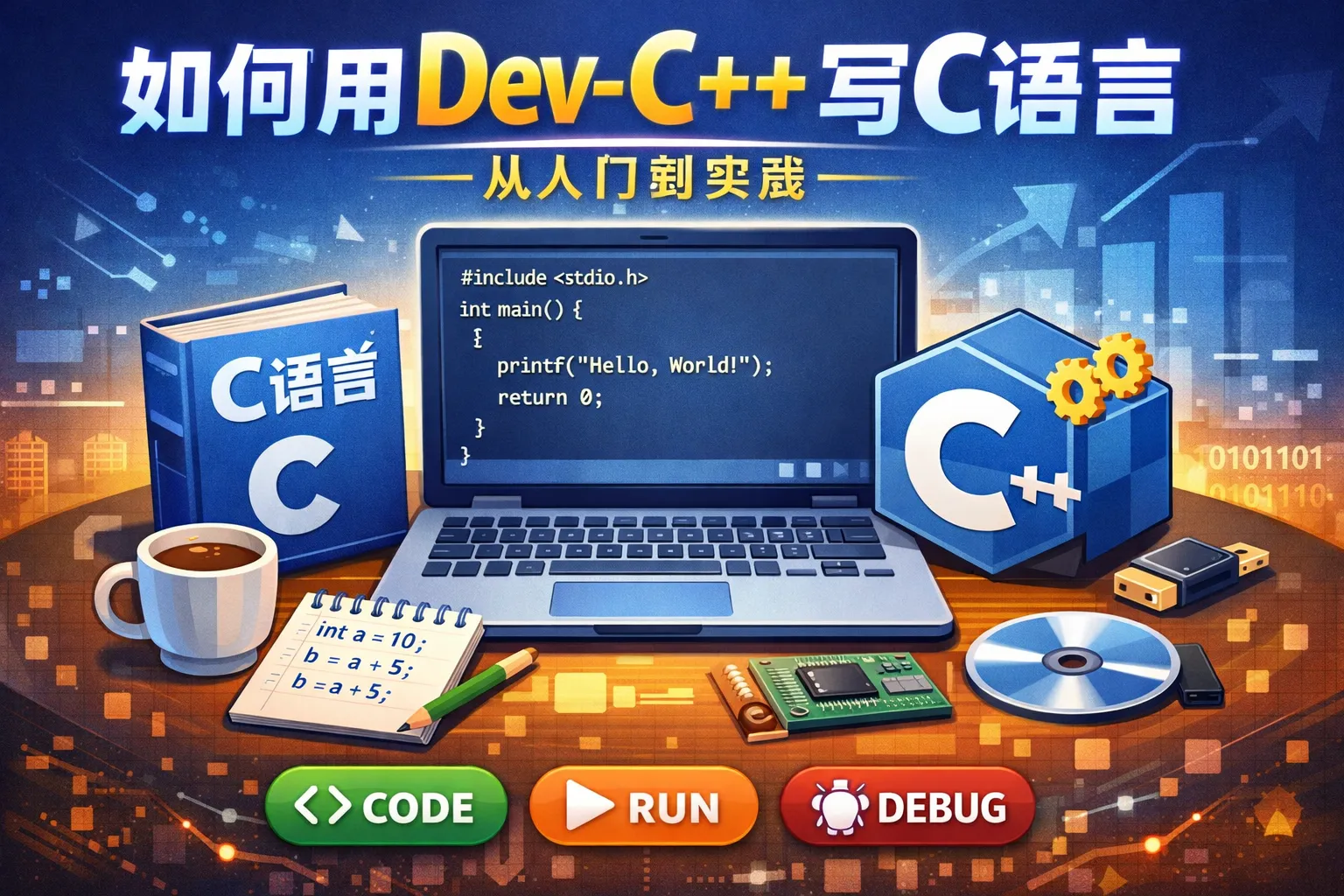 如何用dev c 写c语言