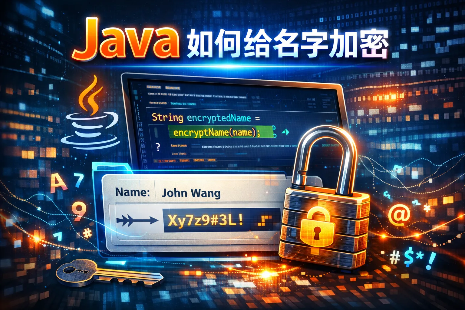 Java如何给名字加密