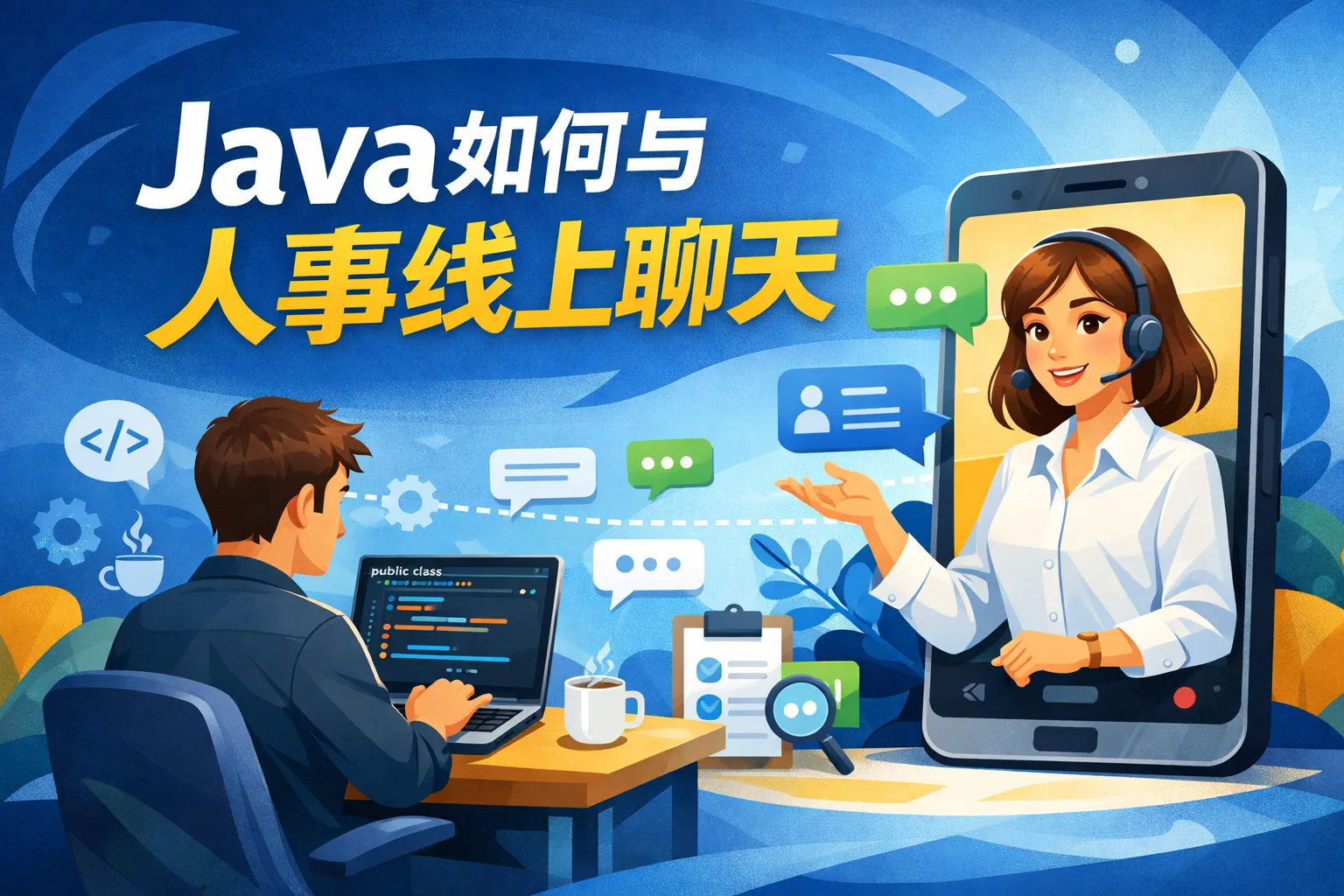 java如何与人事线上聊天