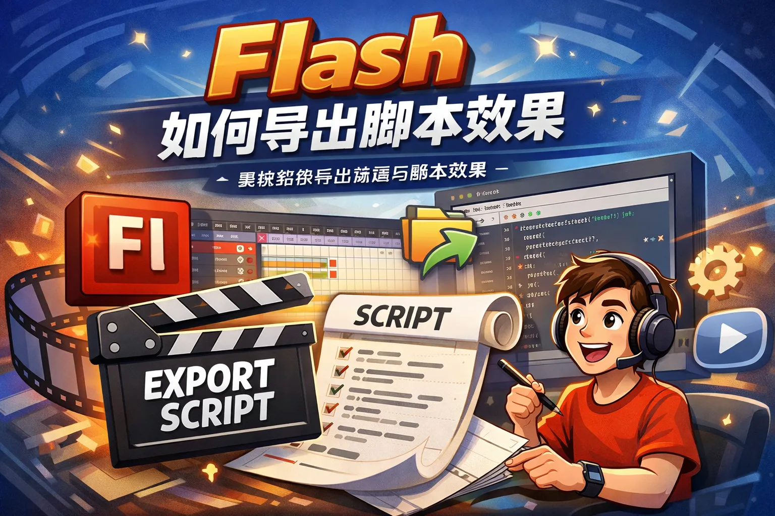 flash如何导出脚本效果