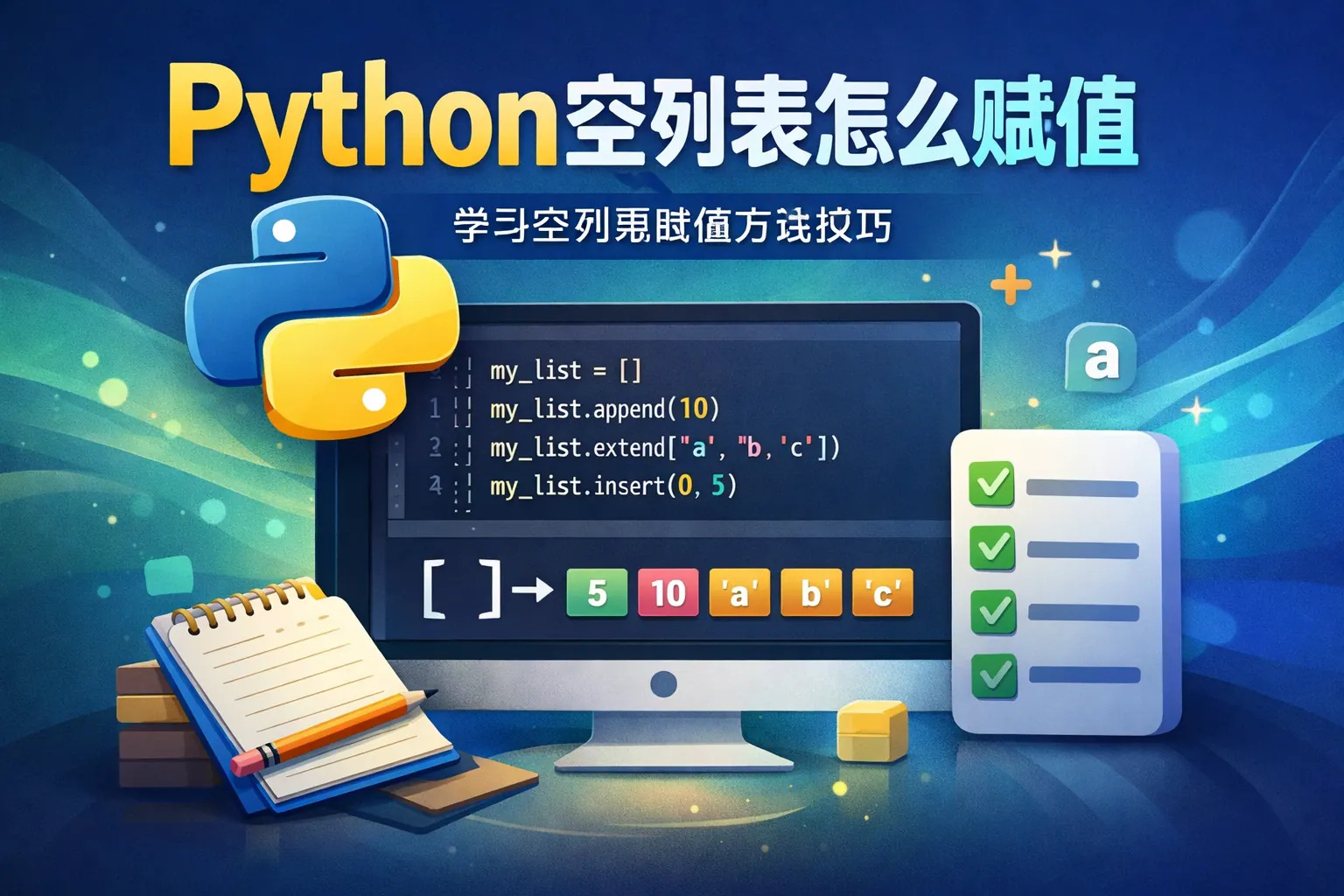 python空列表怎么赋值