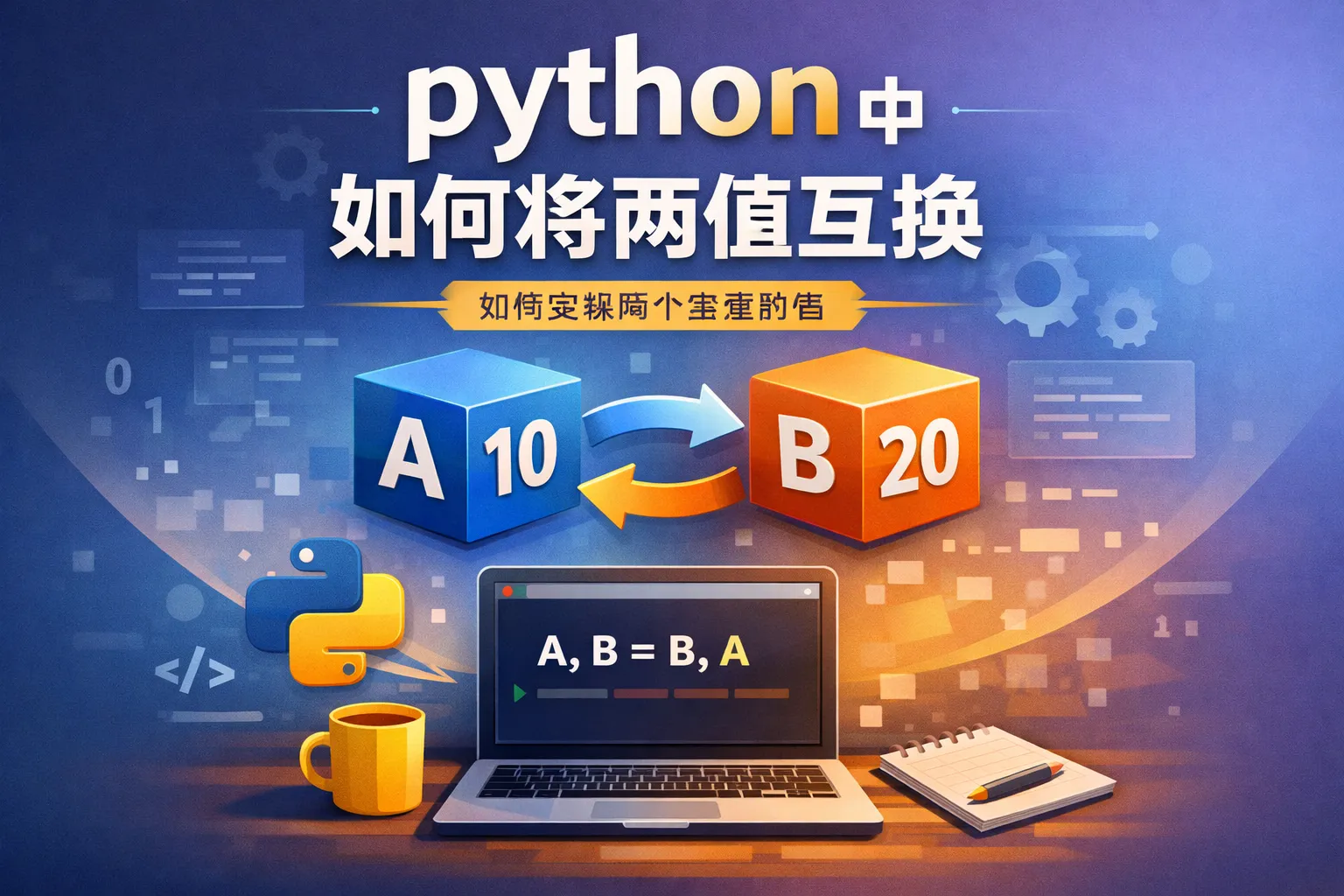 python中如何将两值互换