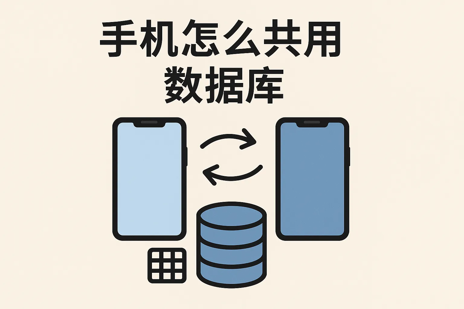 手机怎么共用数据库