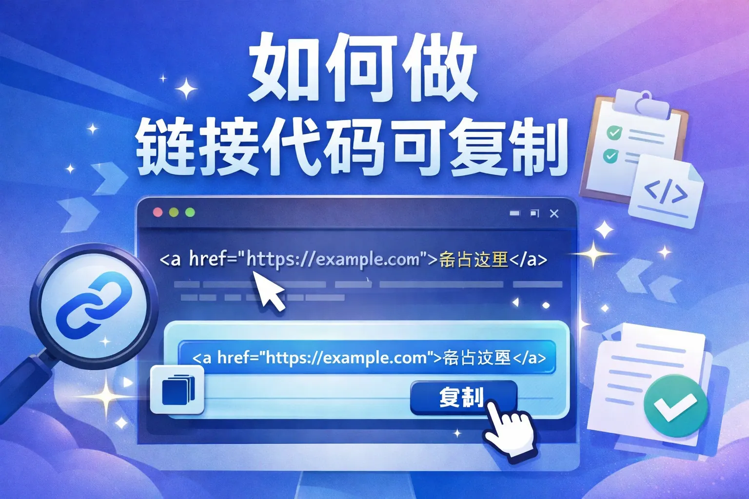 如何做链接代码可复制