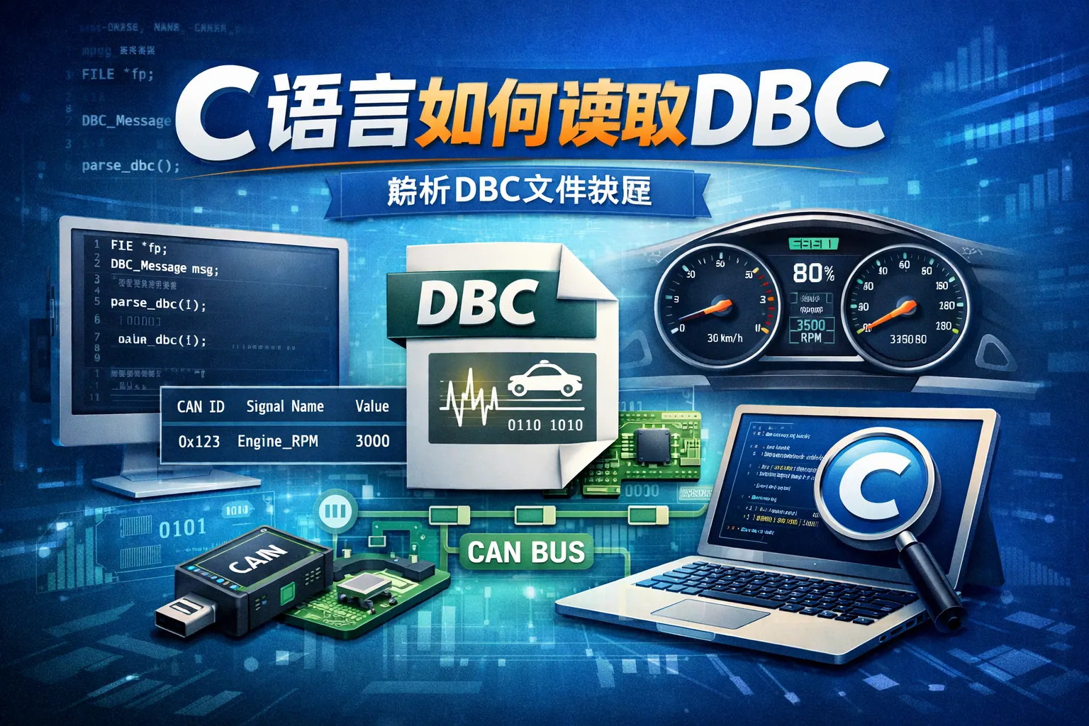 c语言如何读取dbc