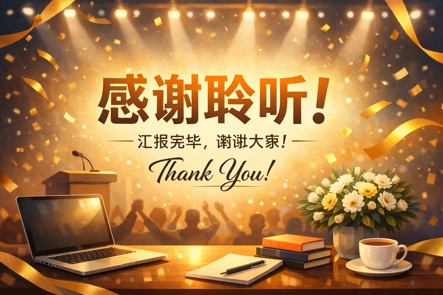 ppt汇报完毕如何致谢