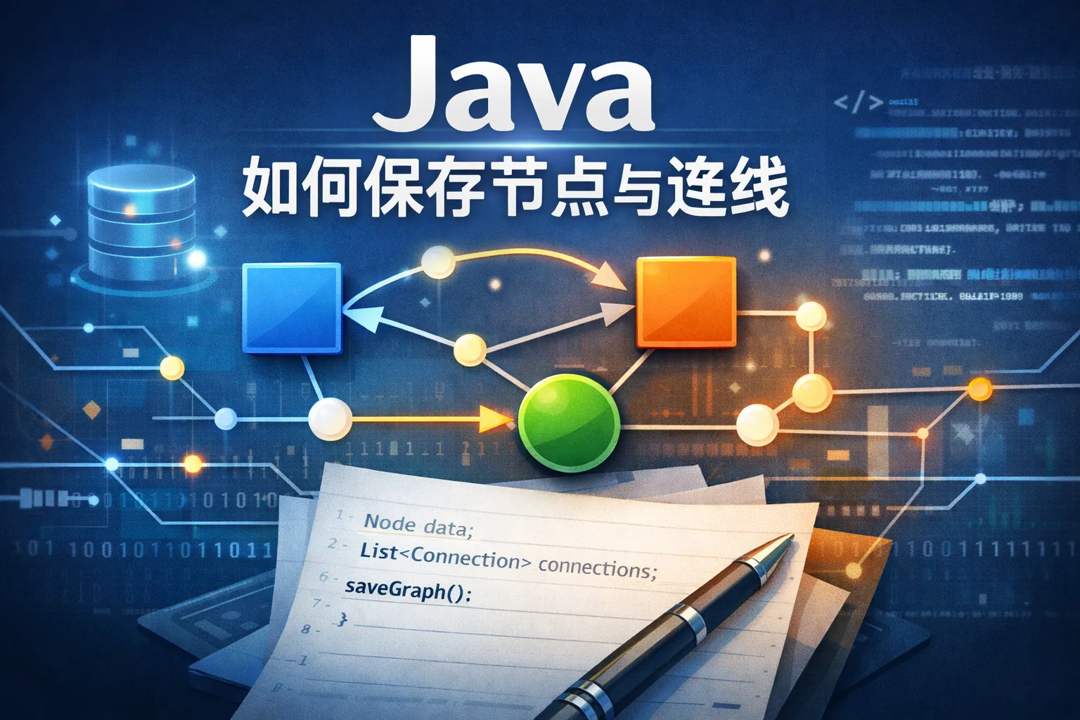 java如何保存节点与连线