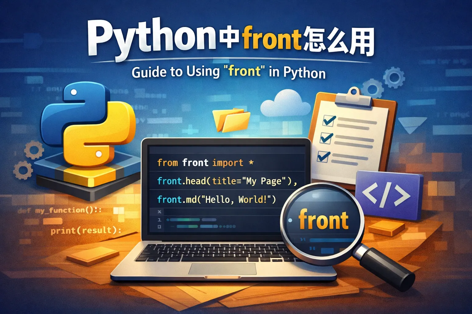 python中front怎么用