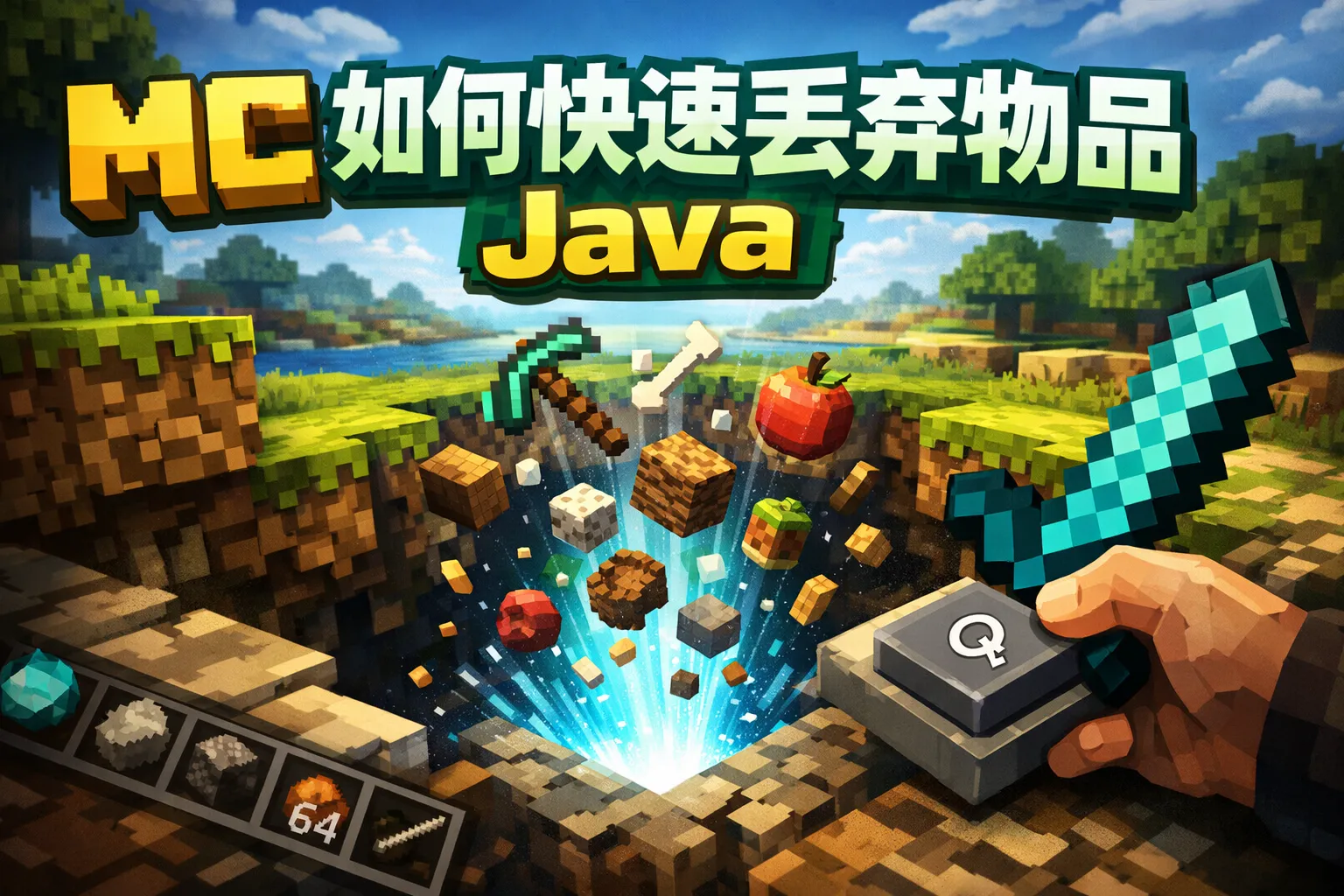 mc如何快速丢弃物品java