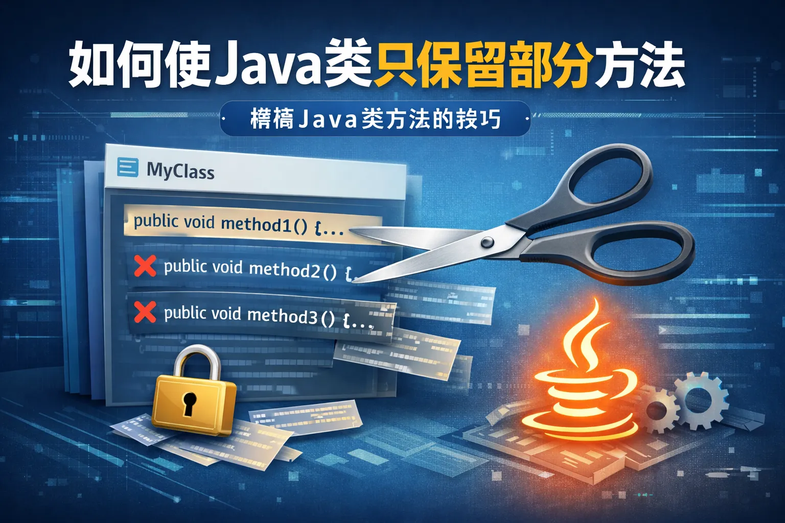 如何使java类只保留部分方法