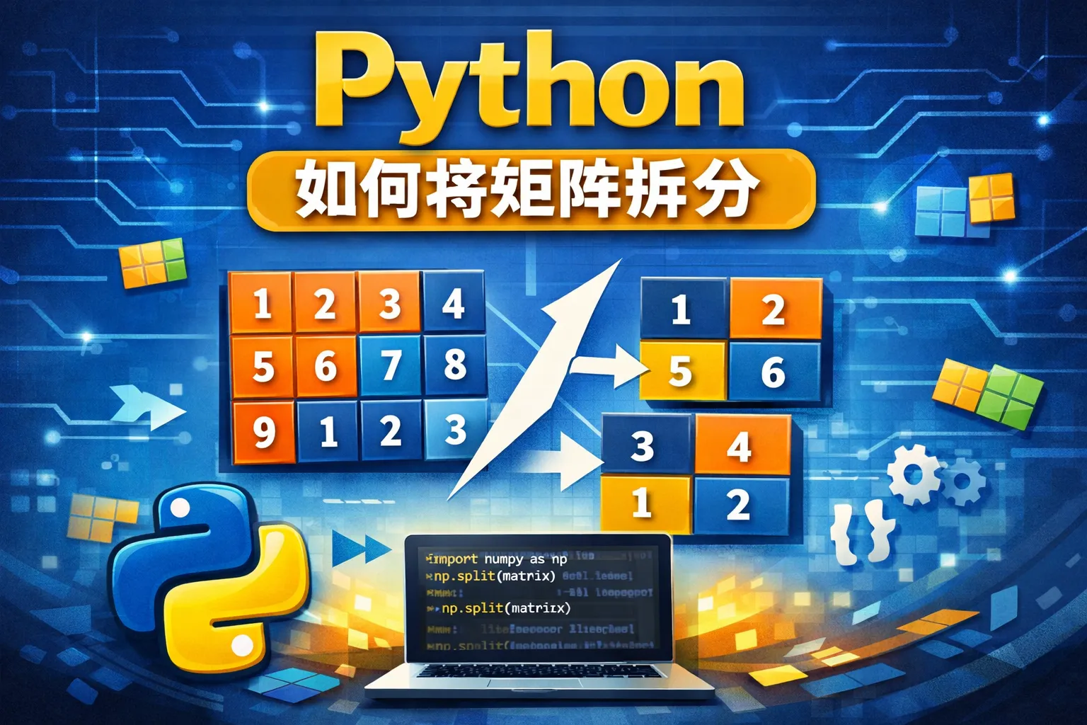 python如何将矩阵拆分
