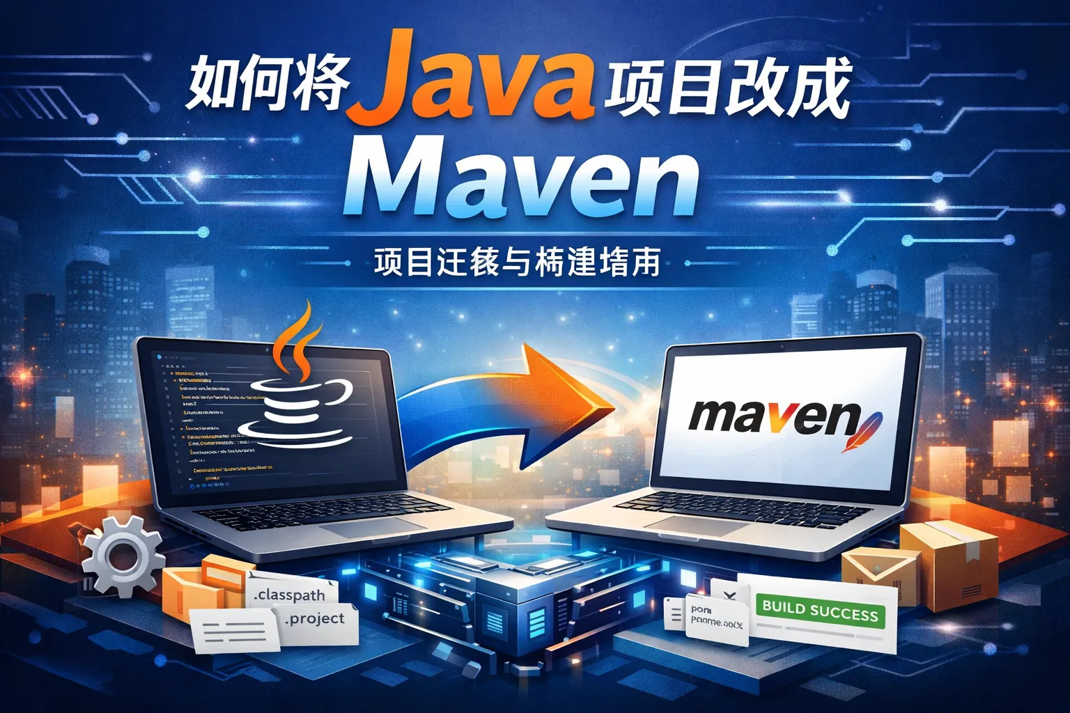 如何将java项目改成maven