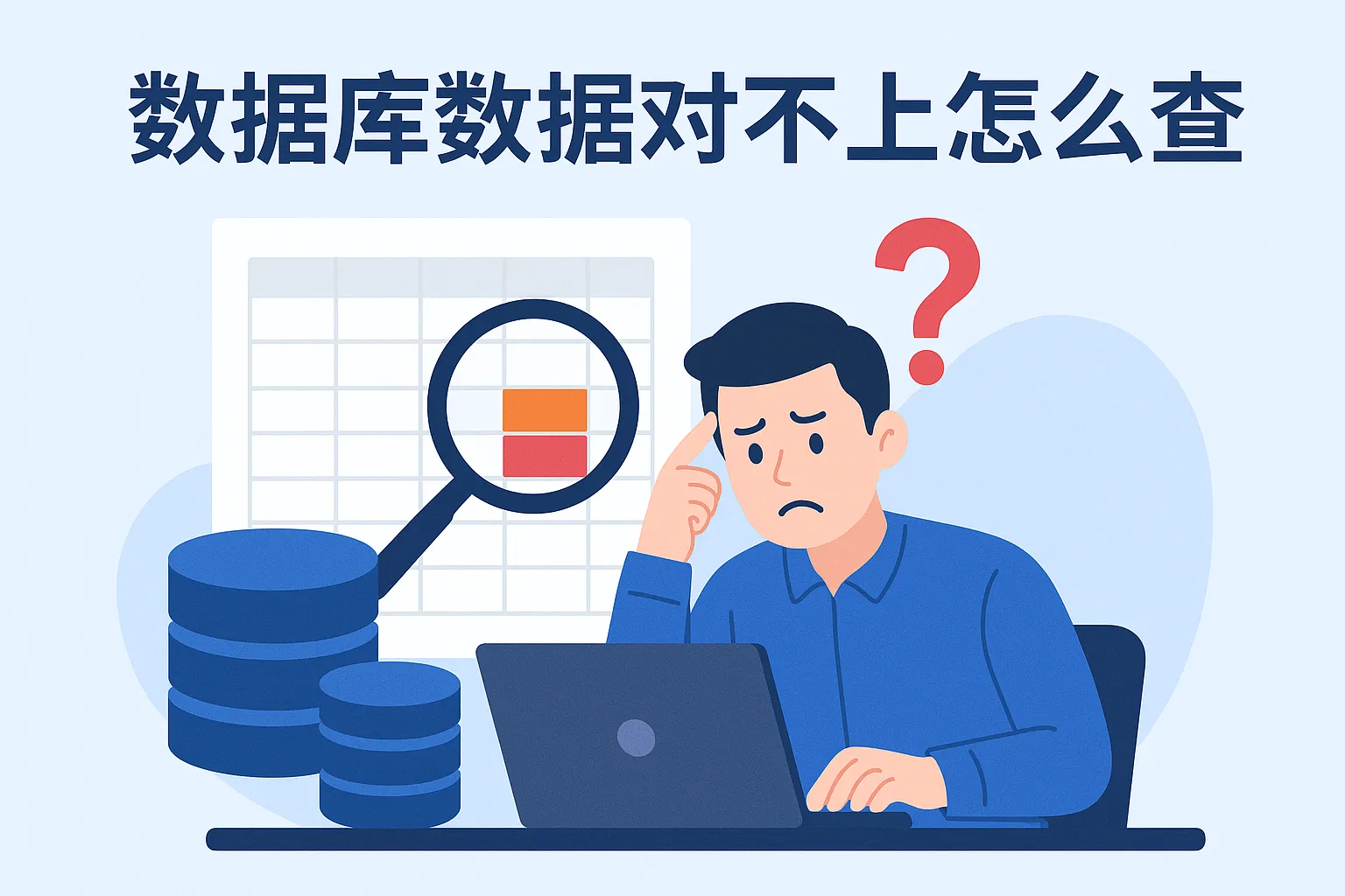 数据库数据对不上怎么查
