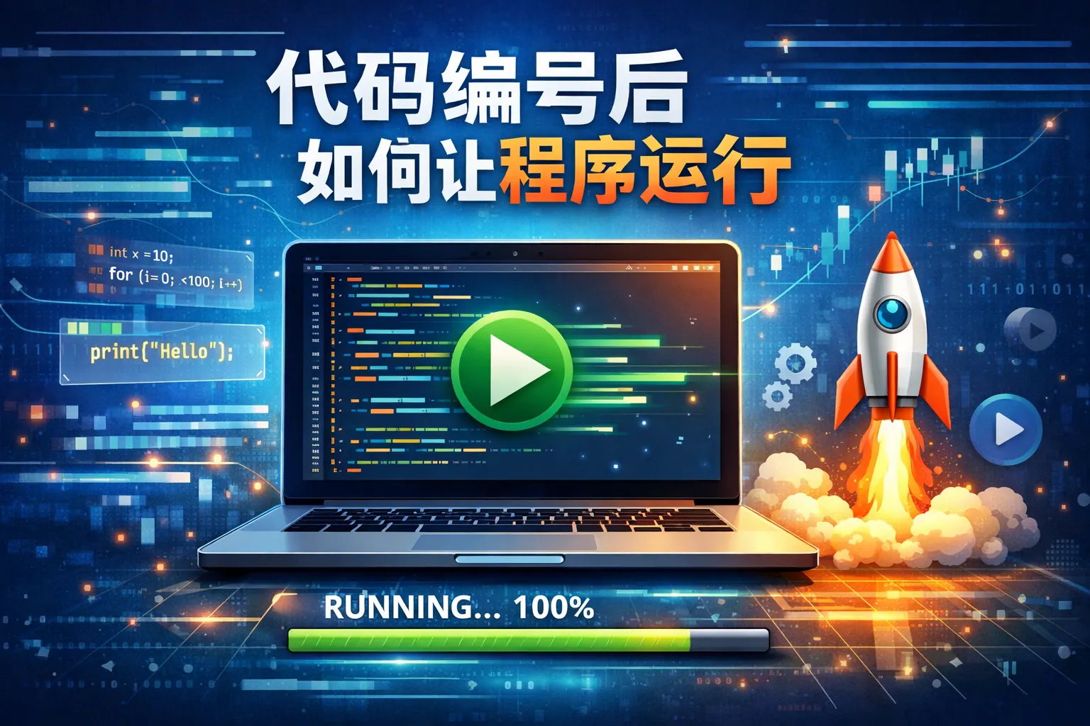 代码编号后如何让程序运行