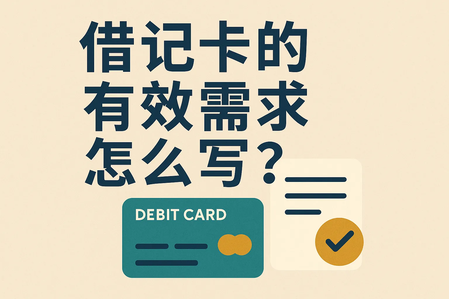 借记卡的有效需求怎么写