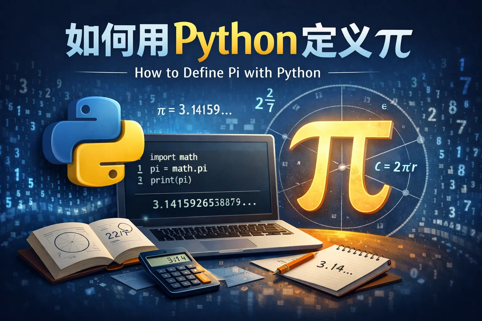如何用python定义pi