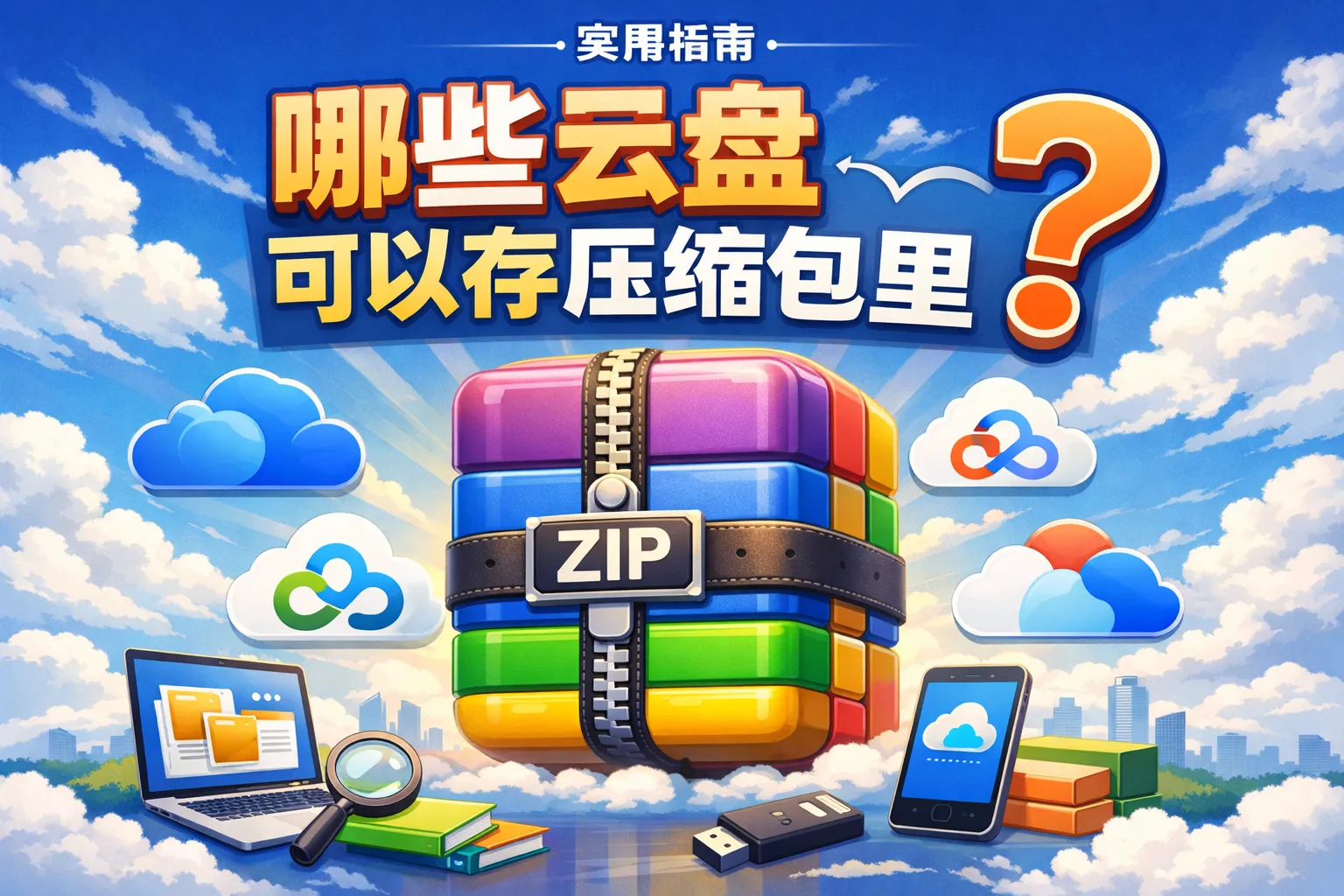 哪些云盘可以存压缩包里