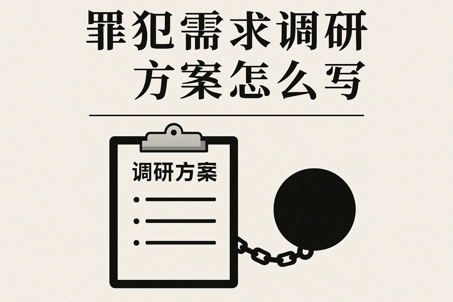 罪犯需求调研方案怎么写