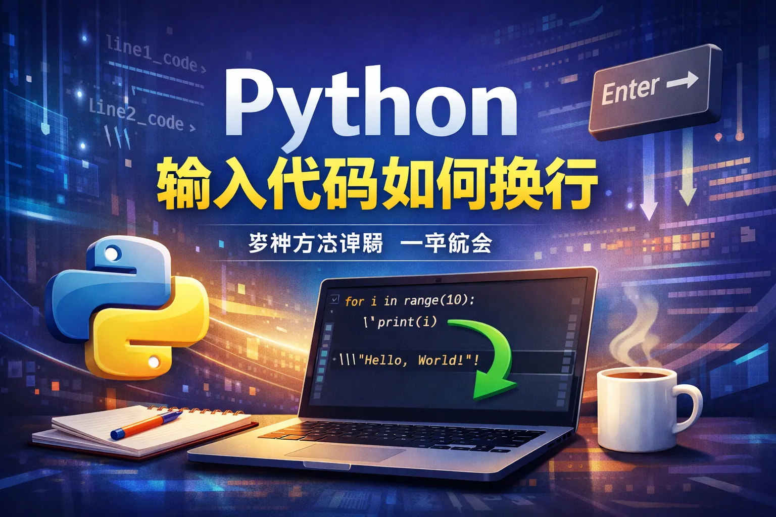 python输入代码如何换行