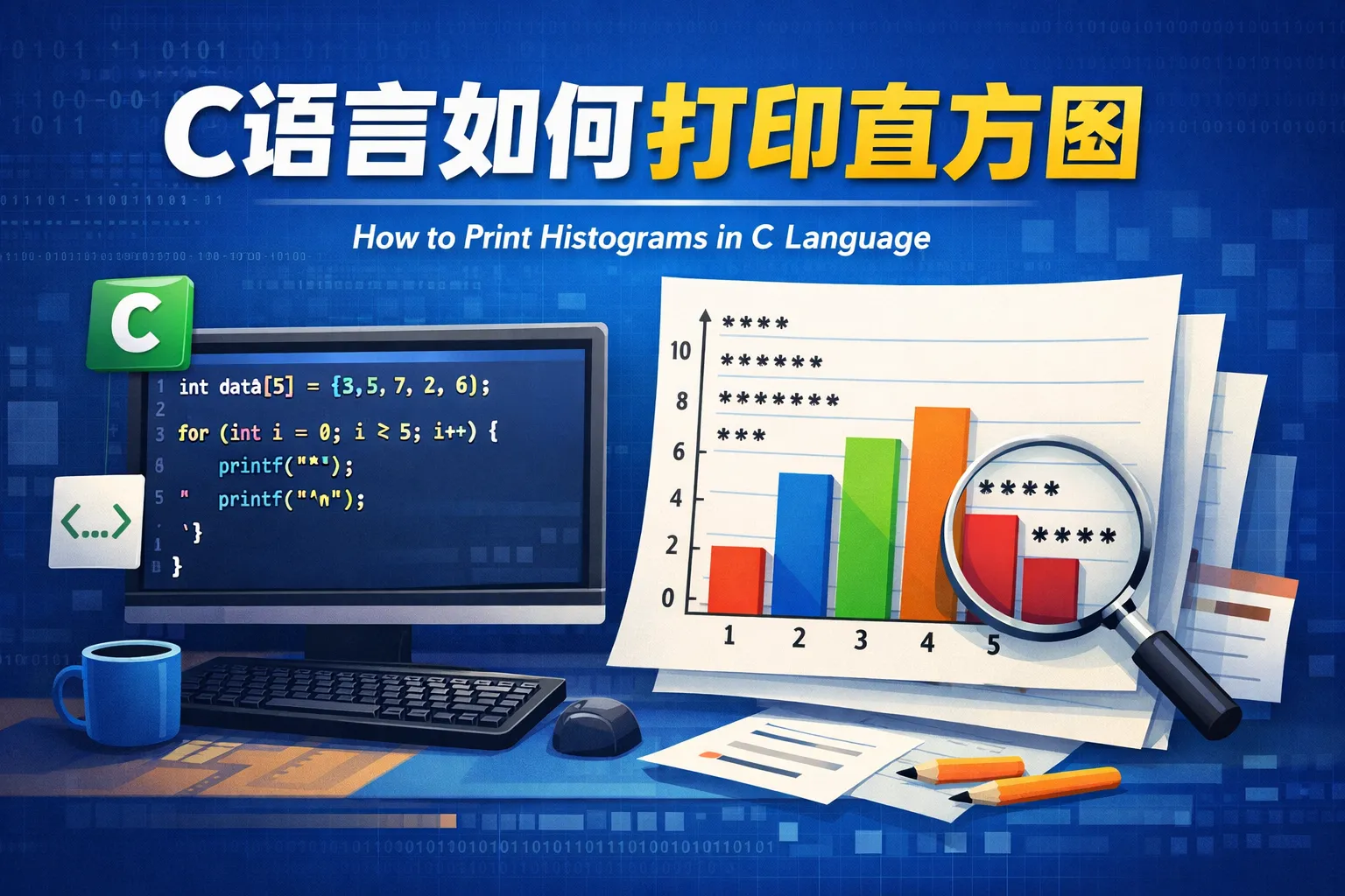 c语言如何打印直方图