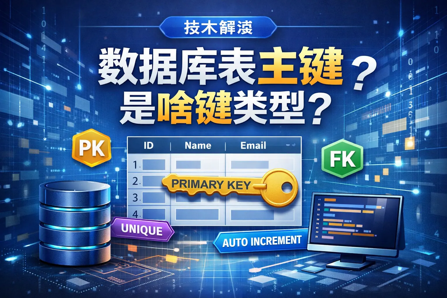 数据库表主键是啥键类型