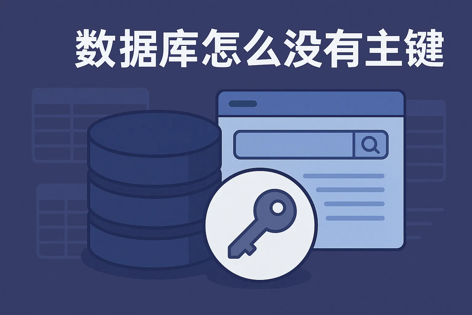 数据库怎么没有主键
