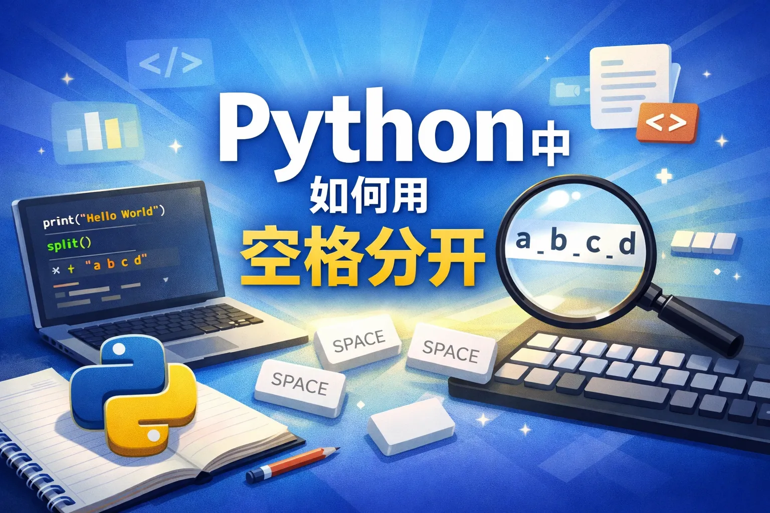 python中如何用空格分开