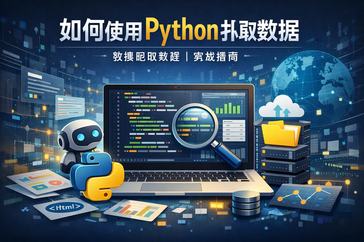 如何使用python扒取数据
