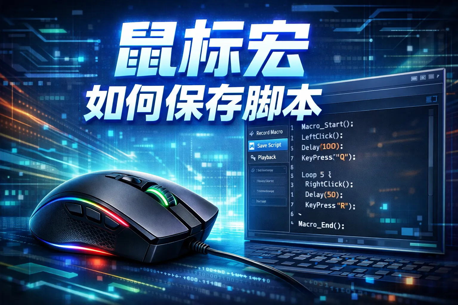 鼠标宏如何保存脚本