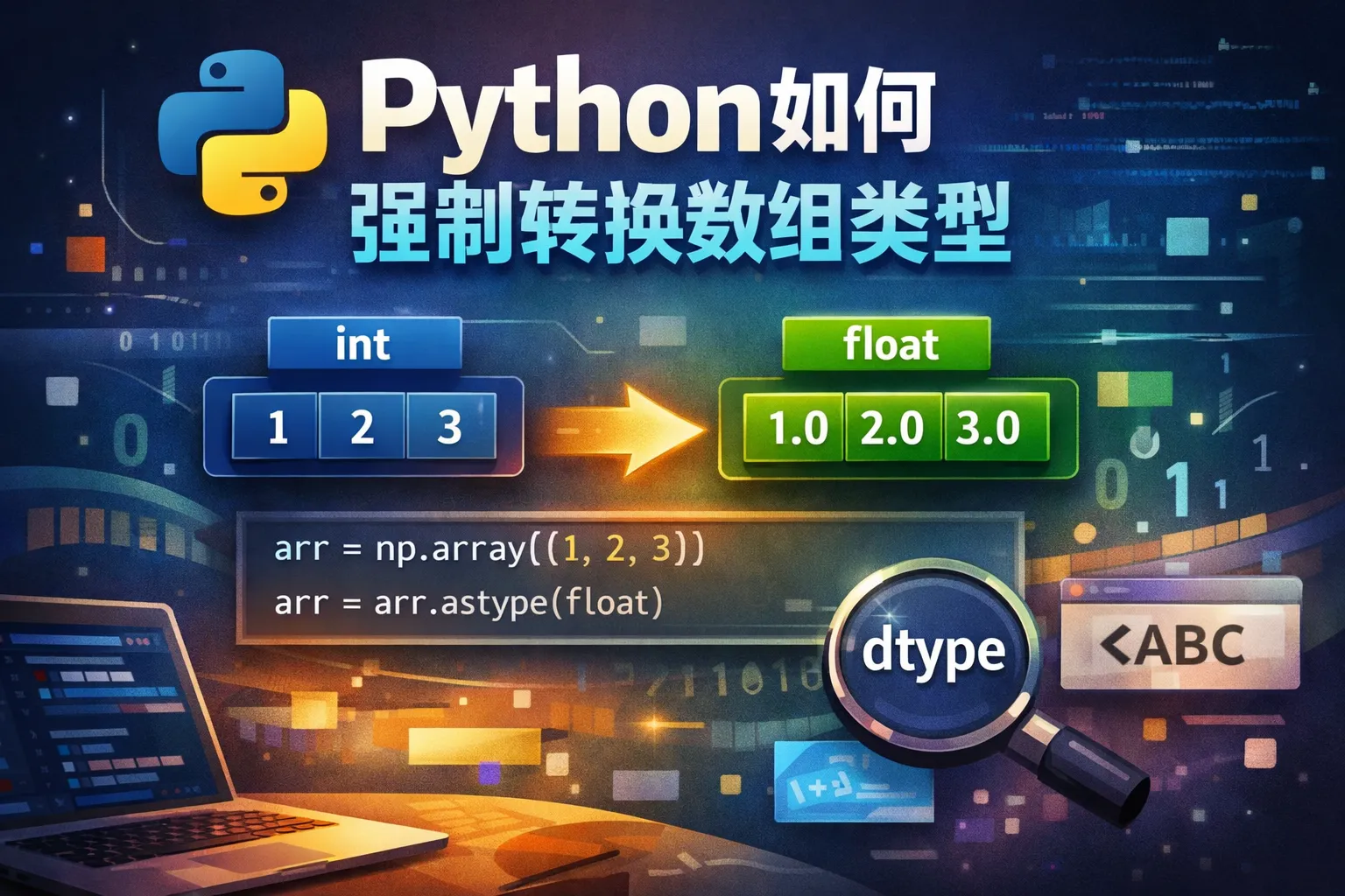 python如何强制转换数组类型
