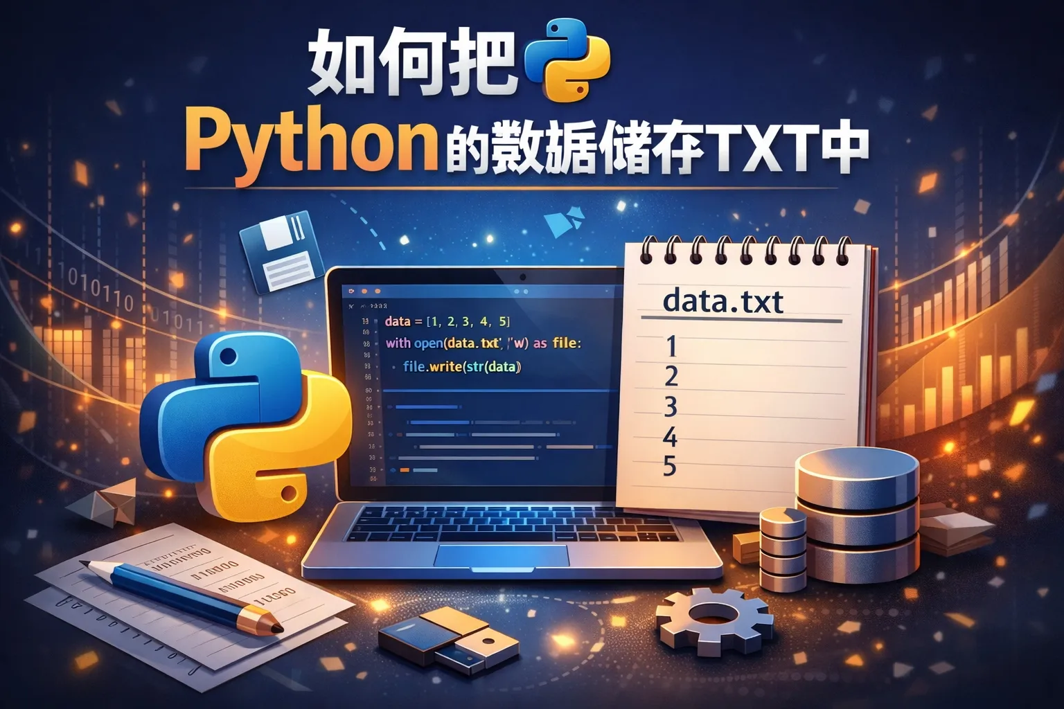 如何把python的数据储存在txt中