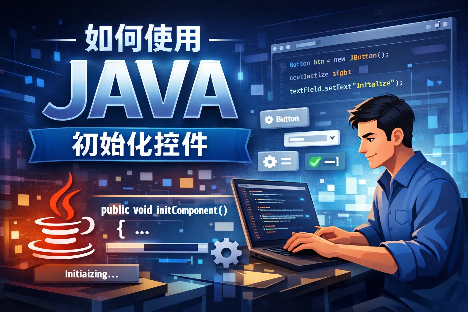 如何使用JAVA初始化控件