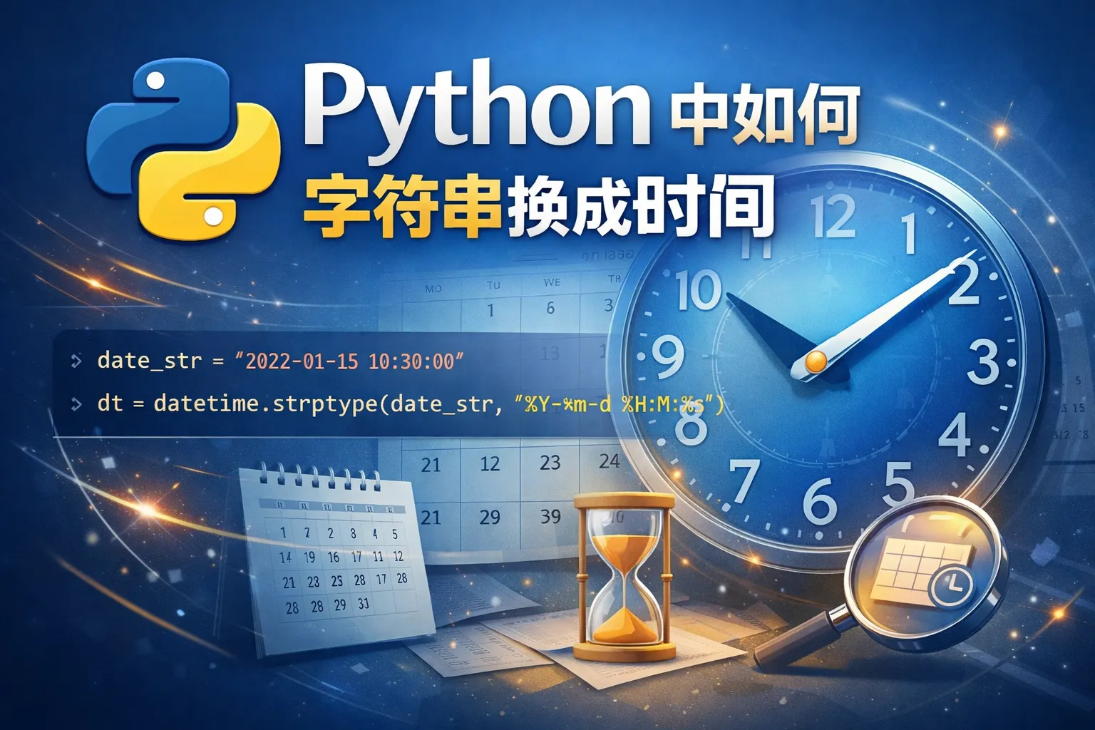 python中如何把字符串换成时间