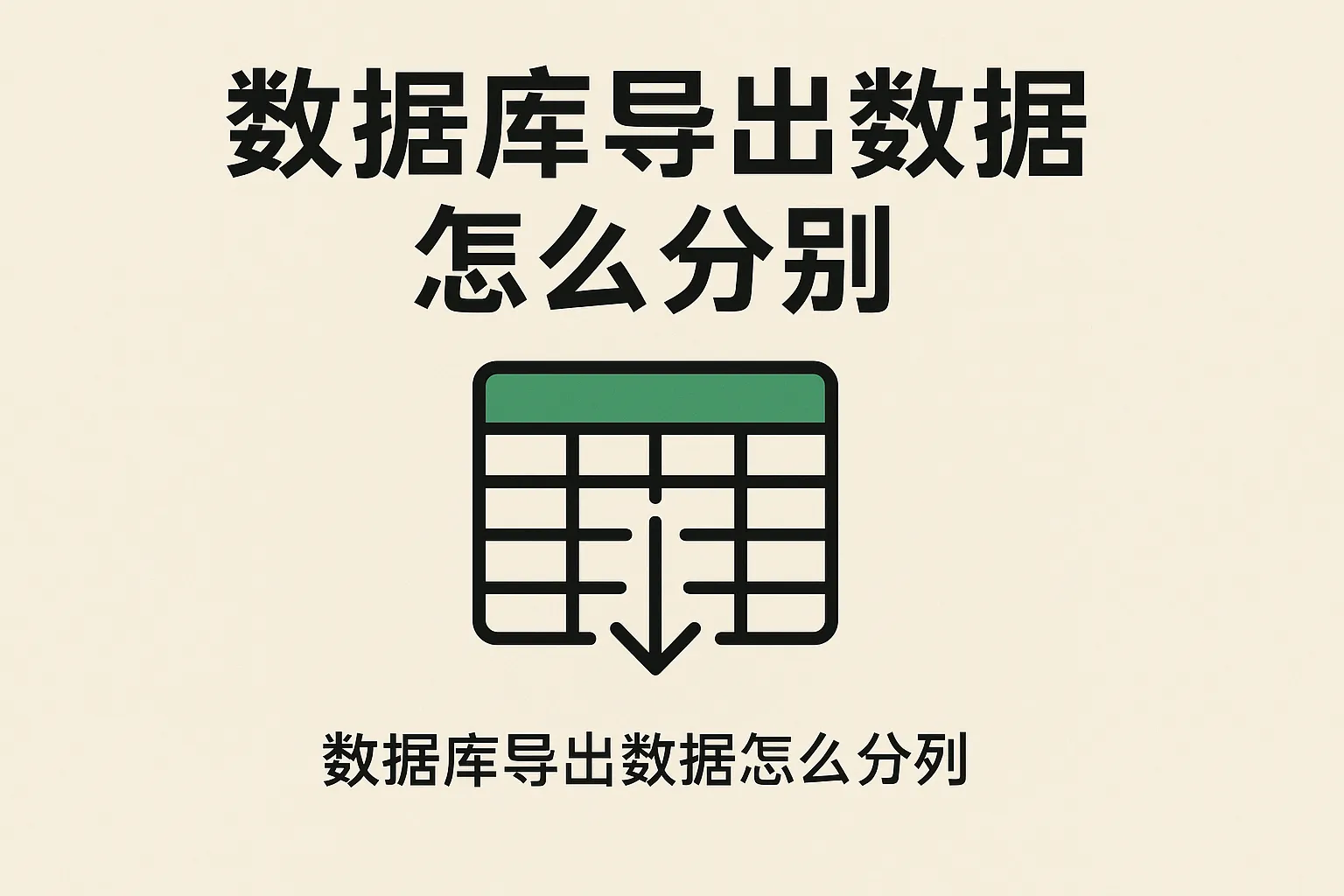 数据库导出数据怎么分列