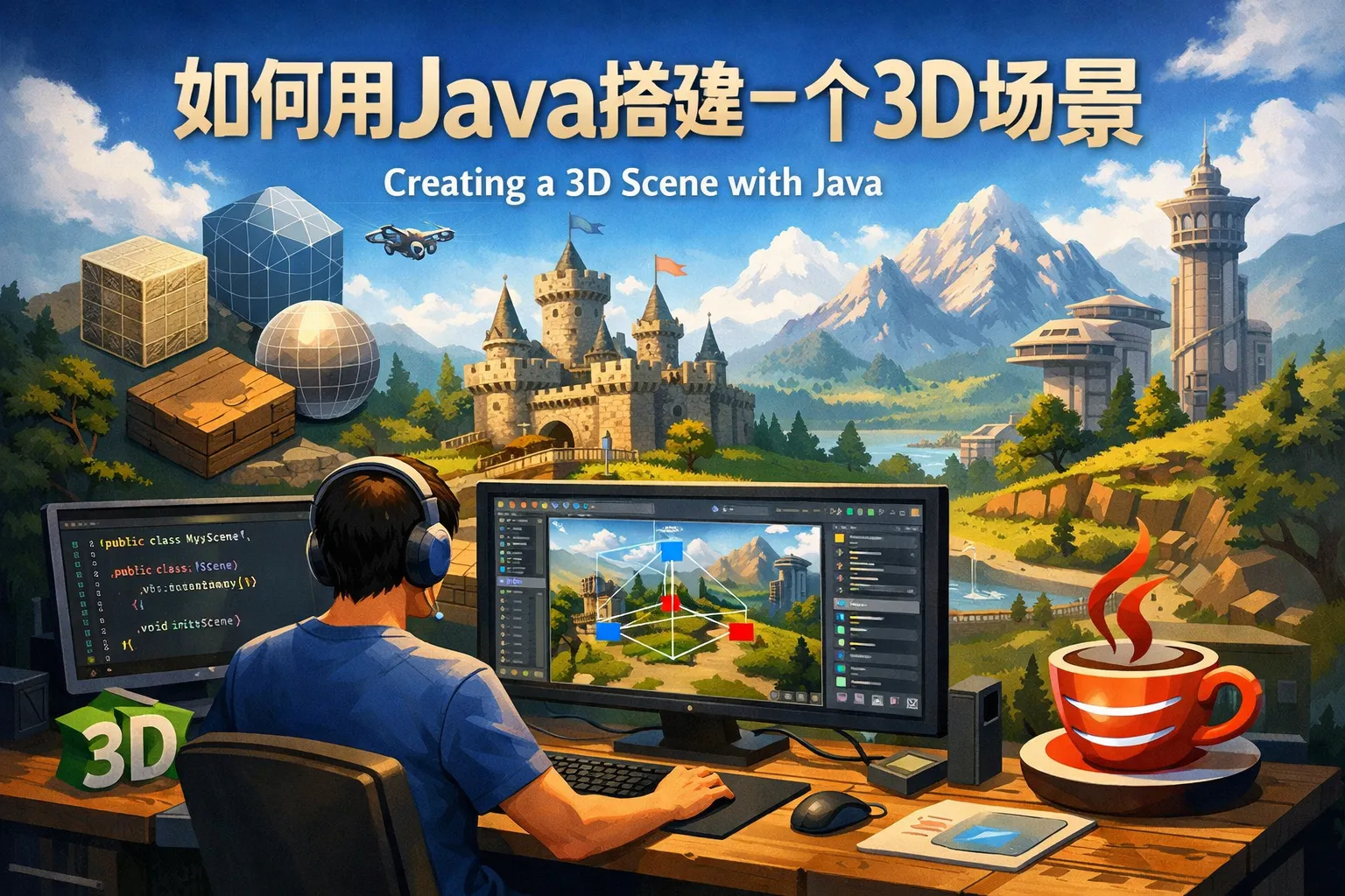 如何用java搭建一个3d场景