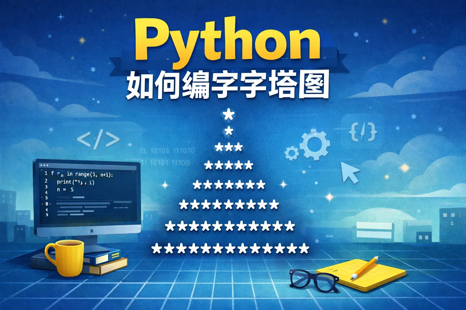 python如何编字符塔图