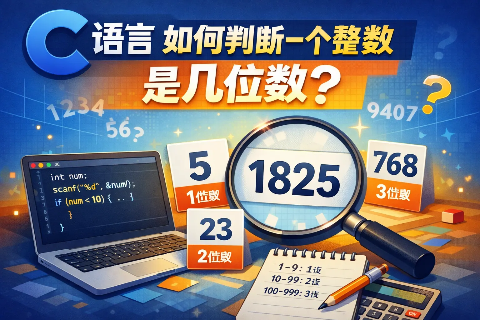 c语言如何判断一个整数是几位数