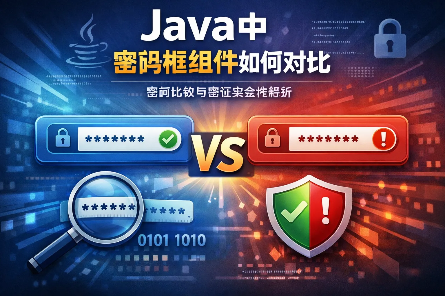 java中密码框组件如何对比