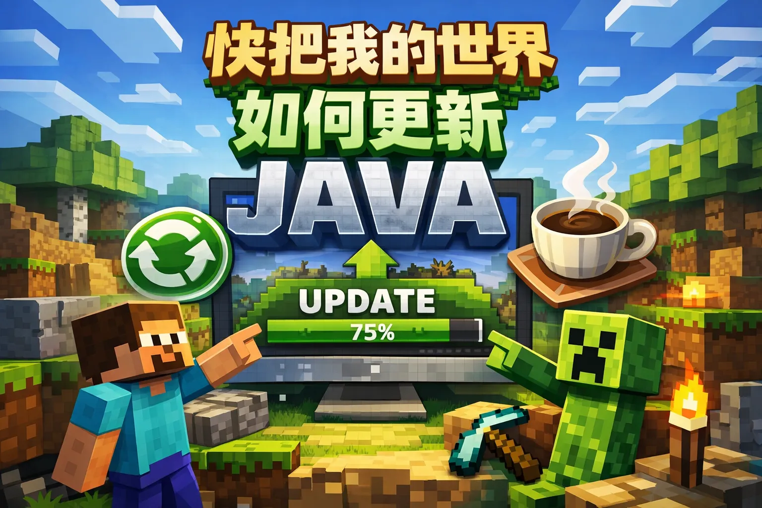快把我的世界如何更新java