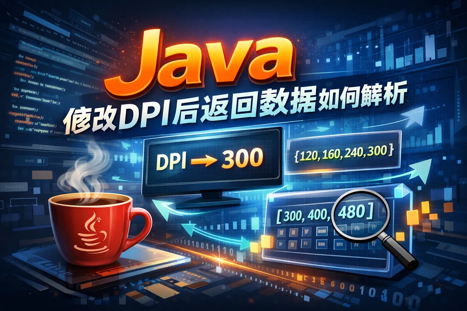 java修改dpi后返回数组如何解析