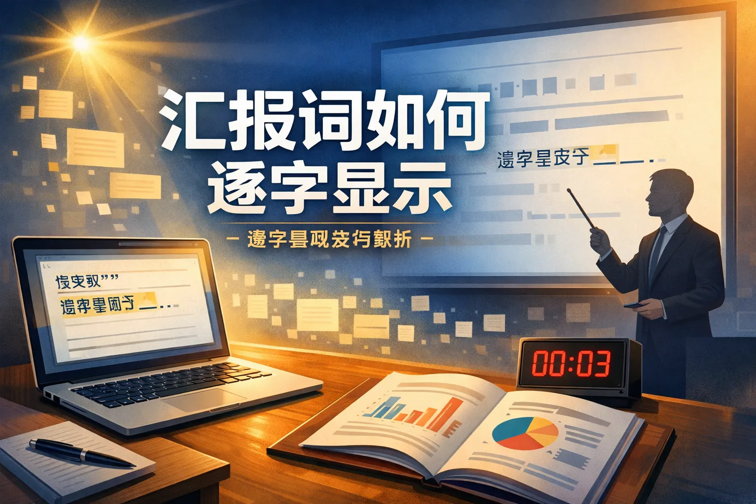 汇报词如何逐字显示