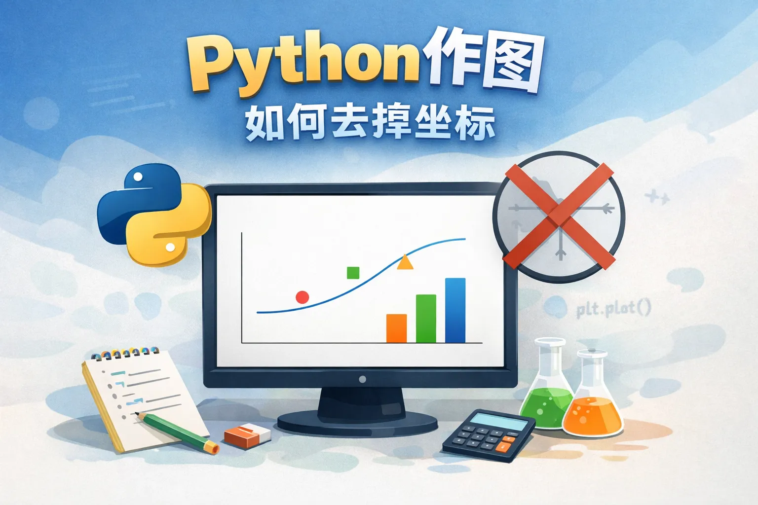 python作图如何去掉坐标
