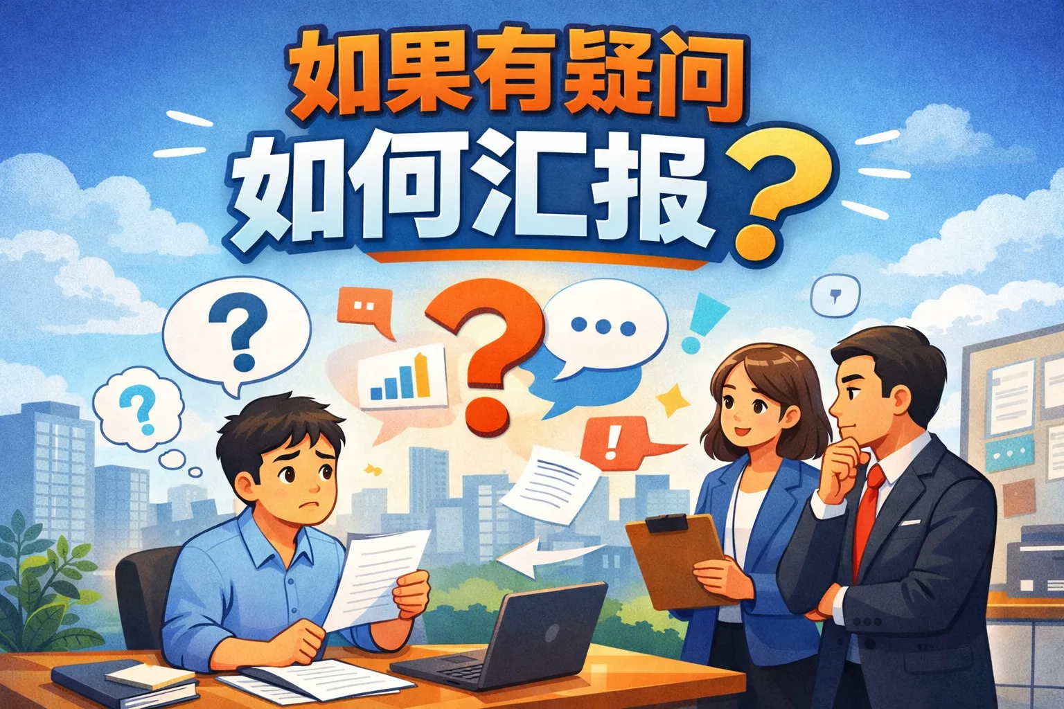 如果有疑问如何汇报