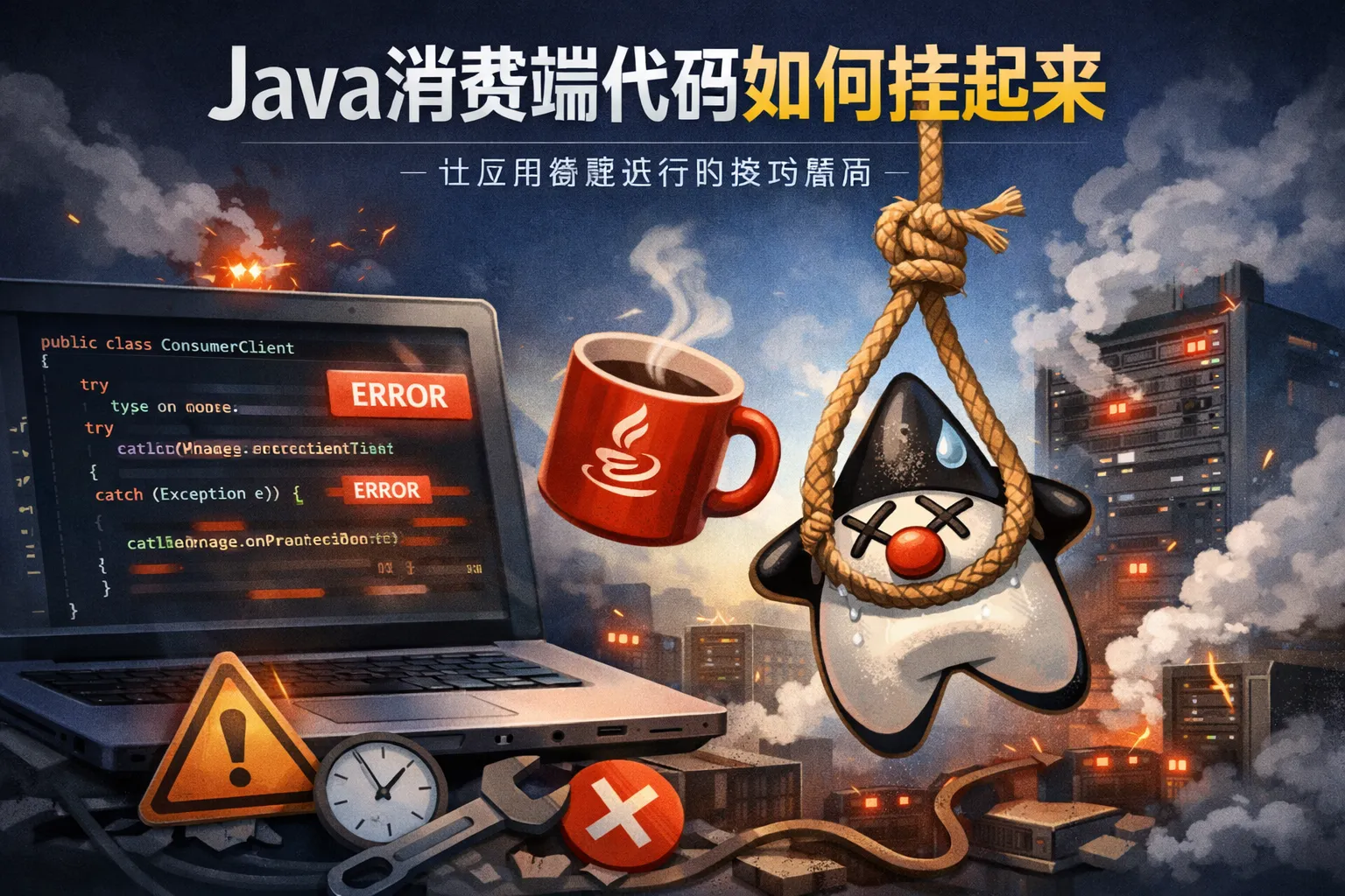java消费端代码如何挂起来