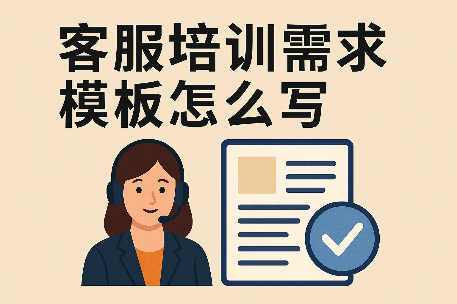 客服培训需求模板怎么写