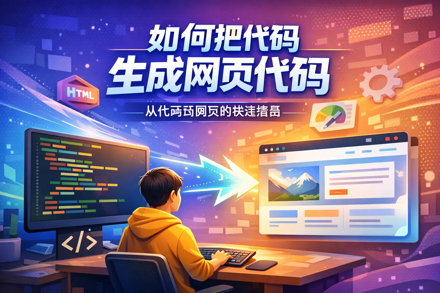 如何把代码生成网页代码