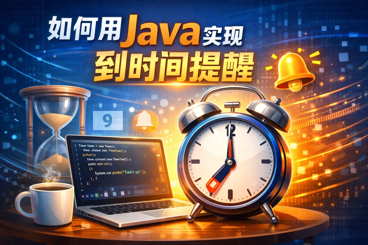 如何用java实现到时间提醒