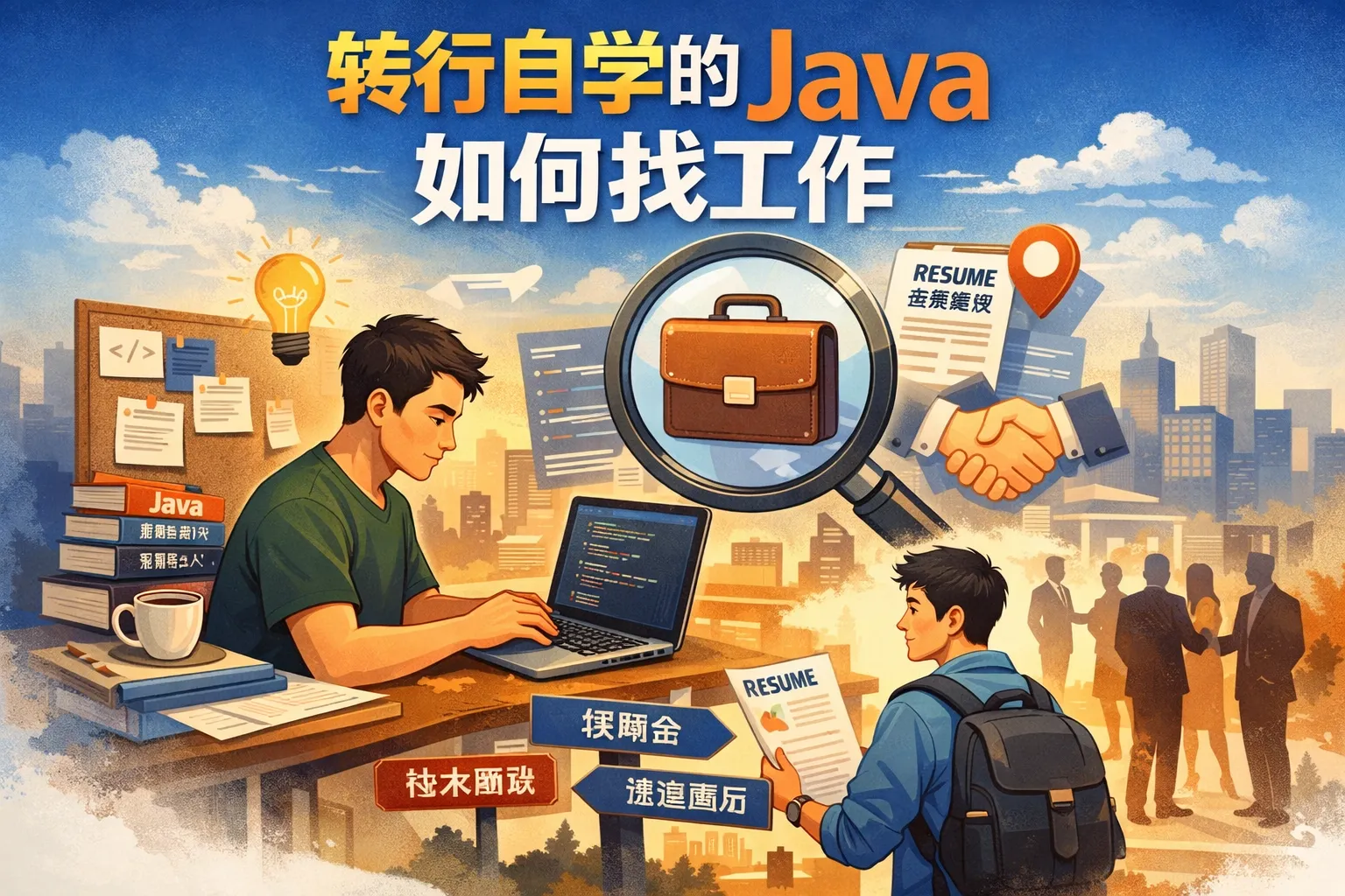 转行自学的java如何找工作