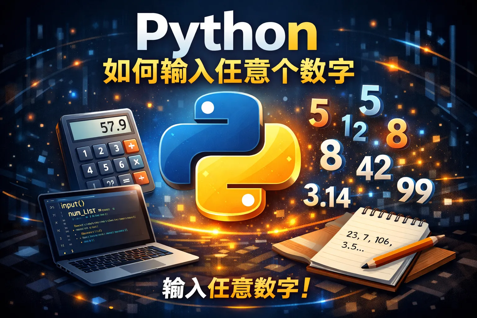 python如何输入任意个数字